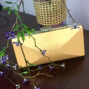 Glitter/ Melon color  party clutch 🦋